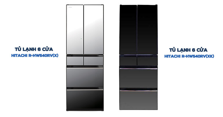 Tủ lạnh Hitachi 6 cửa R-HW540RV(XK) và tủ lạnh 6 cửa R-HW540RV(X)