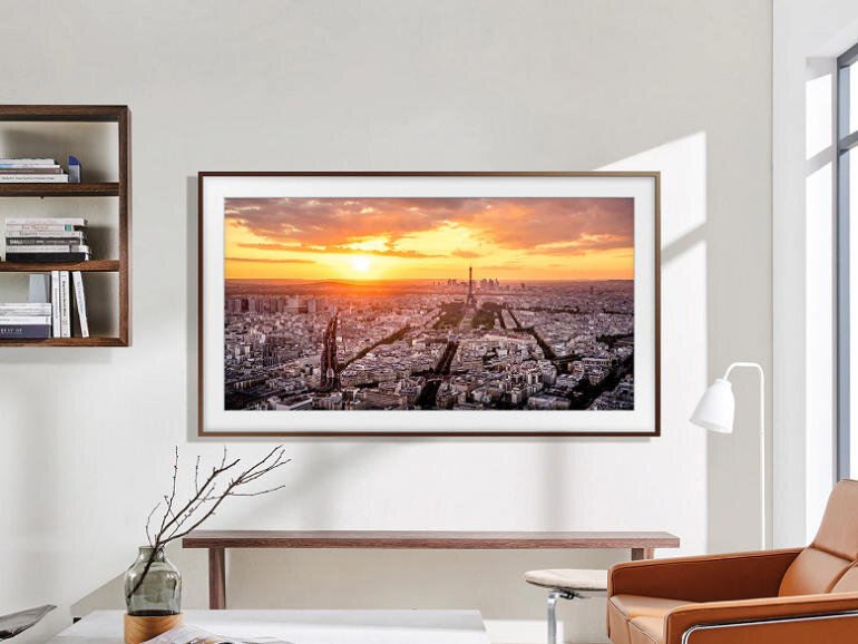 Tivi Samsung QA75LS03B có thiết kế hiện đại, sang trọng