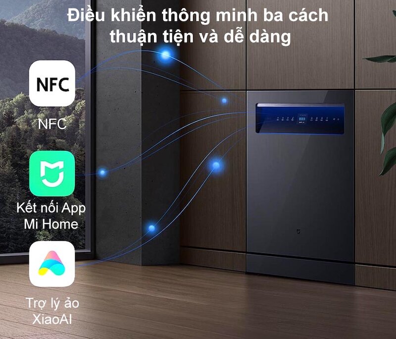 Máy rửa bát 16 bộ Xiaomi Mijia P1 đánh bay dầu mỡ, thảnh thơi đón khách!
