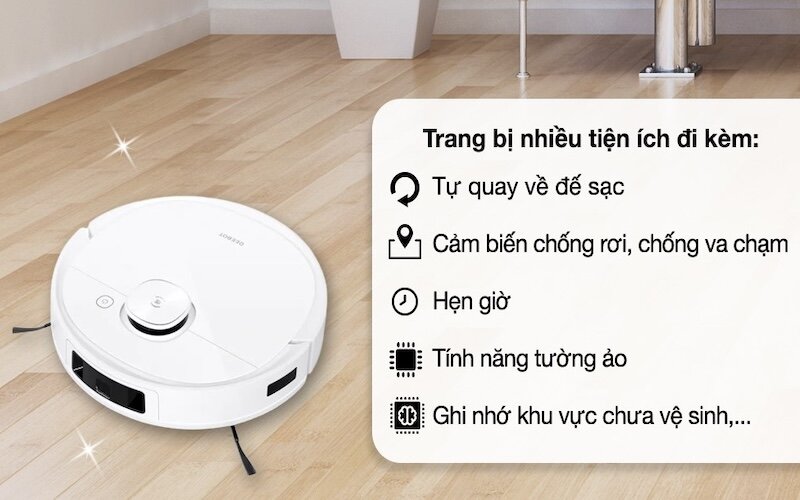 Robot hút bụi Ecovacs Deebot T9 trắng