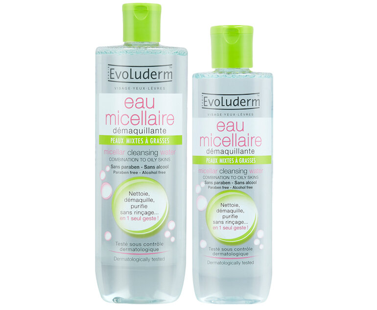 Evoluderm Micellar Cleaning Water յուղոտ և պզուկների հակում ունեցող մաշկի համար