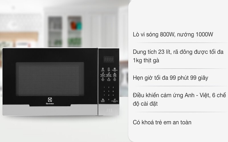 Lò vi sóng Electrolux EMG23DI9EBP sự lựa chọn hoàn hảo cho gia đình