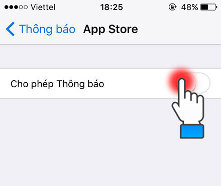 Tắt thông báo các ứng dụng khi không cần thiết