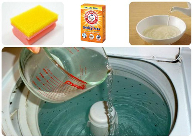 Cách vệ sinh máy giặt cửa trên với giấm và baking soda thật dễ dàng