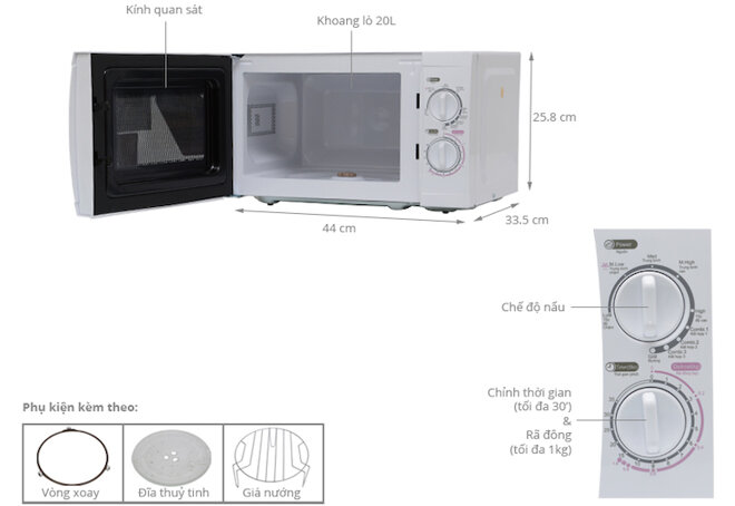 Lò vi sóng Sanyo 800w EM-G2088W