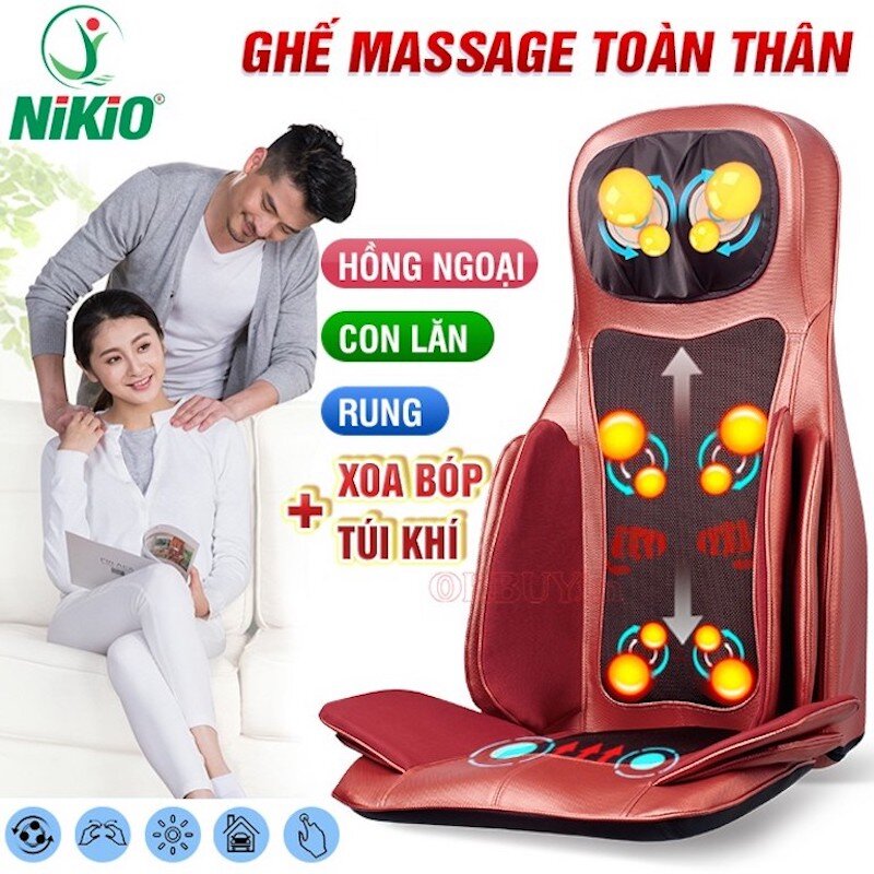 Ghế massage toàn thân cao cấp Nhật Bản Nikio NK-181 nổi bật với các tính năng massage khác nhau
