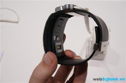 Mặt lưng của Samsung Gear S. Nguồn Internet