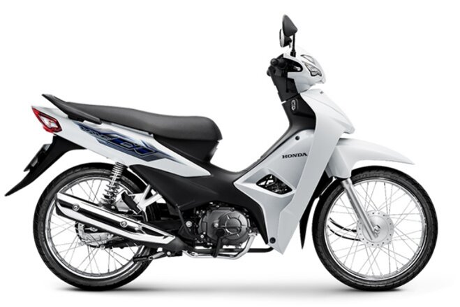 Honda Wave Alpha 2023 tiêu chuẩn màu trắng.