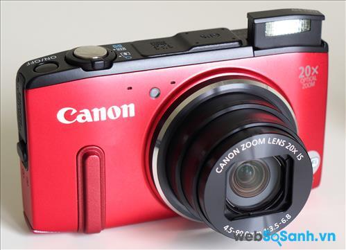 Ống kính của máy ảnh compact Canon PowerShot SX280 HS có tiêu cự 4.5- 90 mm zoom 20x (tương đương ống kính tiêu cự 25- 500 mm trên cảm biến fullframe)