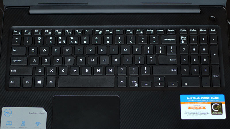 Bàn phím và touchpad trên Inspiron 3580 đem lại trải nghiệm sử dụng thoải mái