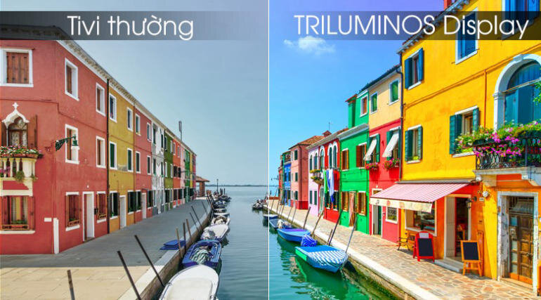 Công nghệ Triluminos Plays chiêm ngưỡng màu sắc rực rỡ với đa dạng màu sắc sống động 
