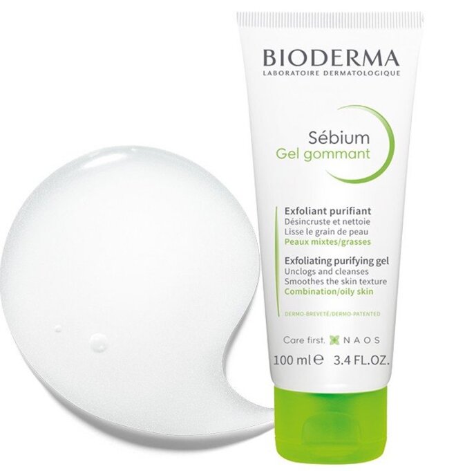 Tẩy da chết Bioderma Sebium Gel Gommant Exfoliating Purifying cho da dầu, mụn