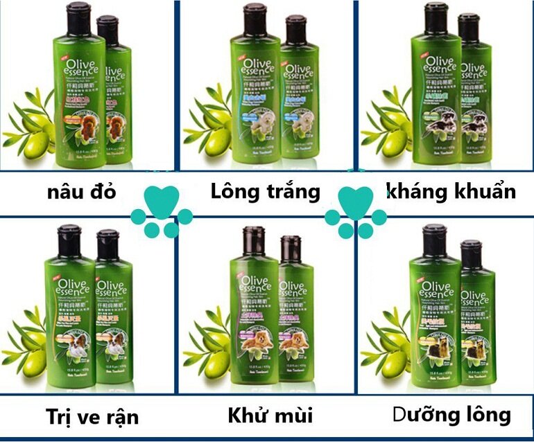 Olive shower gel for dogs