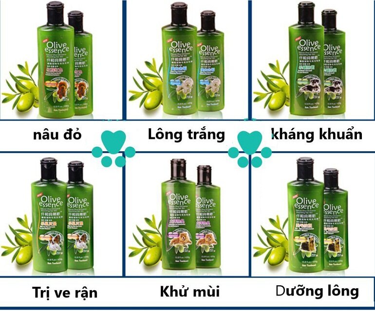 Olive shampoo for dogs