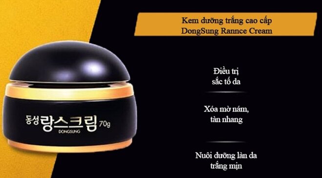 Kem dưỡng da Dongsung ngoài công dụng chính là trị thâm nám, tàn nhang hiệu quả.