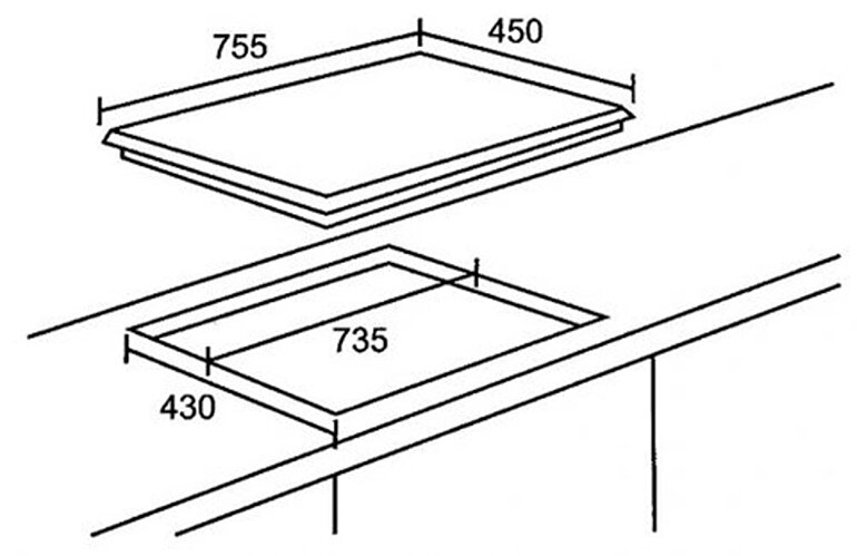 Bếp từ âm 3 vùng nấu Arber AB-222S