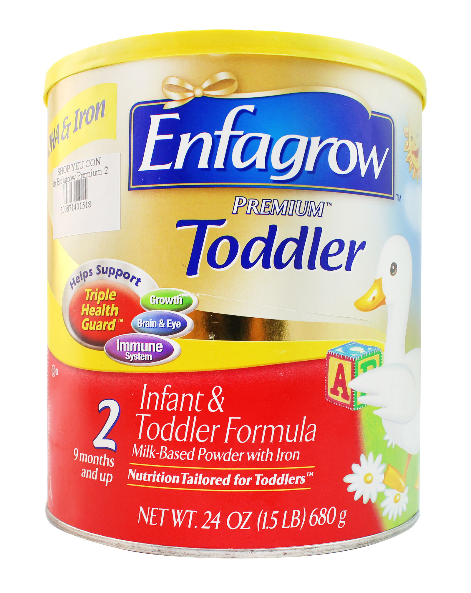 Sữa Enfagrow Premium Todder giúp tăng cường miễn dịch cho bé từ 9 tháng tuổi đến 12 tháng tuổi.