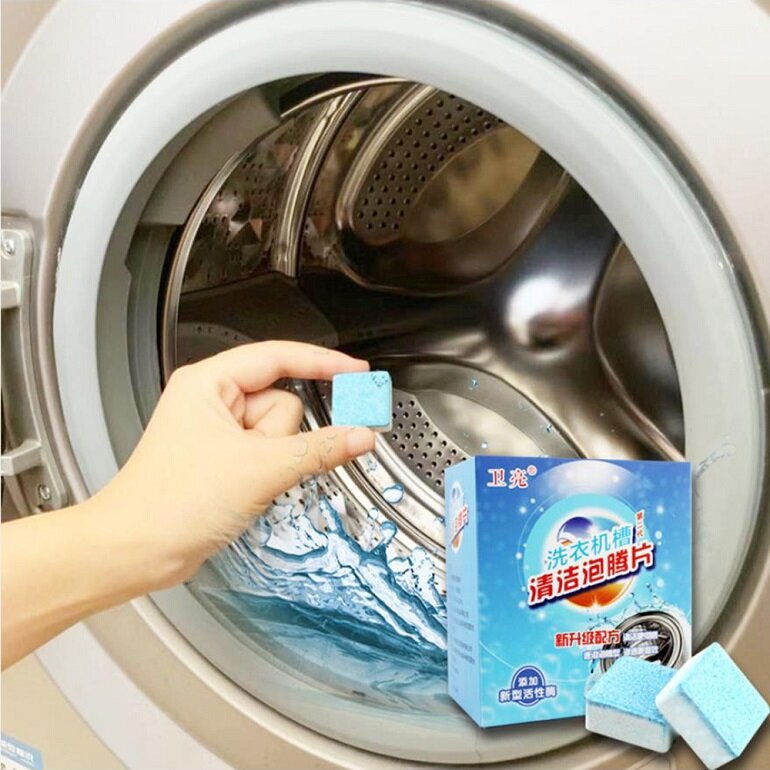 Vệ sinh máy giặt vằng viên tẩy rửa