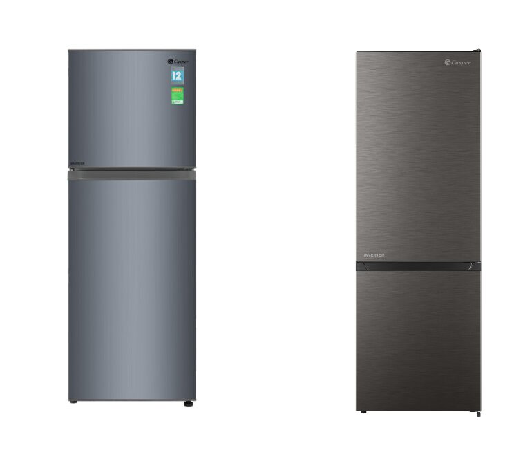 Thiết kế và kích thước của tủ lạnh Casper RB-320VT và Casper RT-250VD