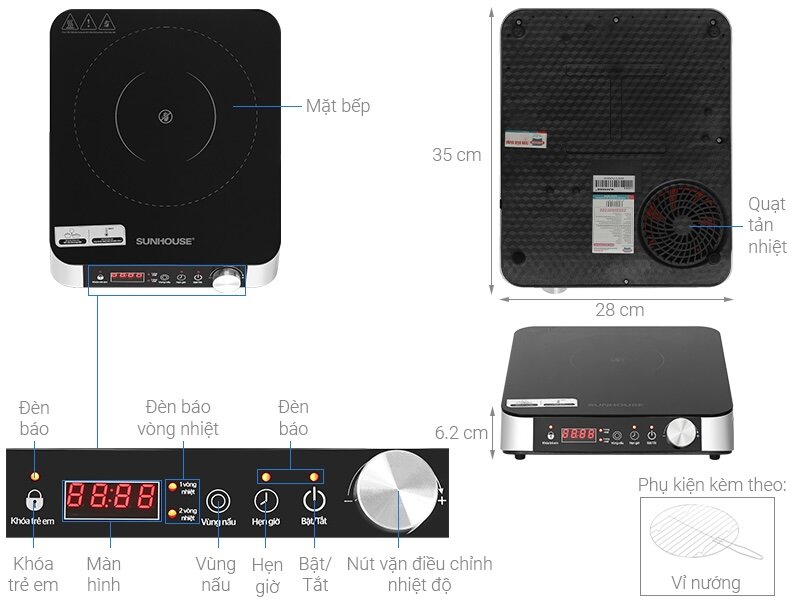 Bếp hồng ngoại Sunhouse SHD6024