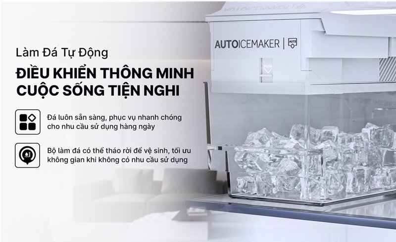 Tủ lạnh Aqua Inverter 455 lít AQR-TA518FA(WSL) giá cực hời lại có làm đá tự động cao cấp