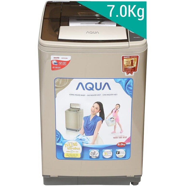 Máy giặt Aqua AQW-F700Z1T được sản xuất tại Việt Nam