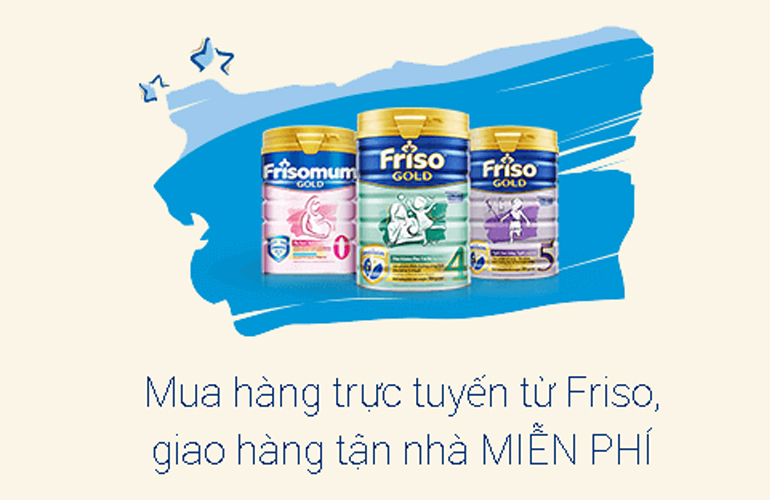 Miễn phí vận chuyển cho đơn sữa bột Friso từ 500.000 vnđ