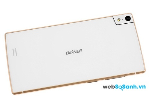 Gionee-Elife-S5.5 thiết kế nguyên khối với khung kim loại và hai mặt kính cường lực