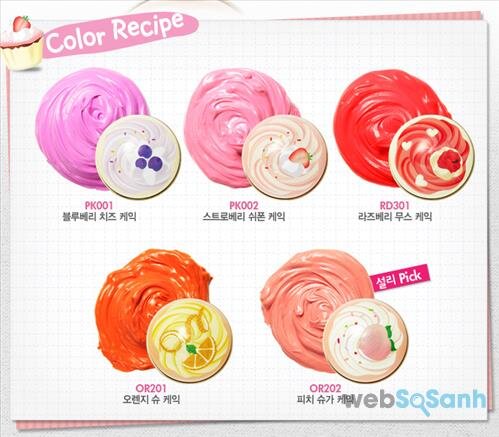 Kem má hồng Etude House Sweet Recipe Cupcake All Over Color