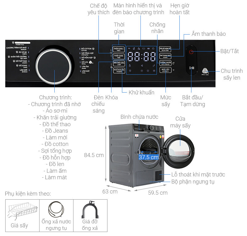 Máy sấy quần áo Toshiba TD-BK110GHV(MK): Công nghệ bơm nhiệt cao cấp mà giá rất hợp lý!