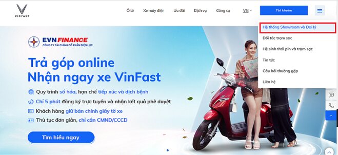 đặt xe điện vinfast