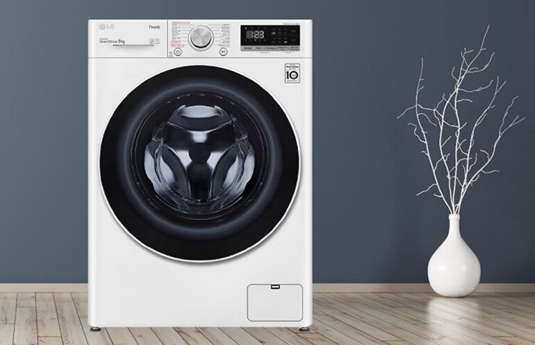Máy giặt LG Inverter 9 Kg FV1409S4W sở hữu thiết kế khá là hiện đại với kiểu dáng cửa trước kết hợp cùng gam màu trắng sang trọng