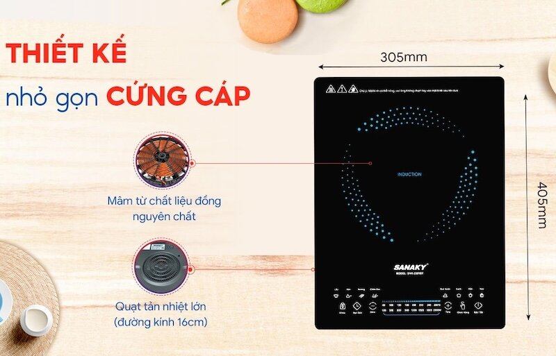 Bếp từ đơn Sanaky SNK-2301BT sự kết hợp hoàn hảo giữa thiết kế và tính năng