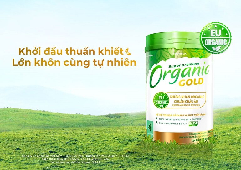 Sữa đạt chuẩn Organic, an toàn cho sức khỏe