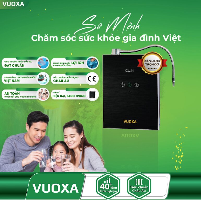 Máy ion kiềm Vuoxa i5000 chăm sóc sức khỏe Việt
