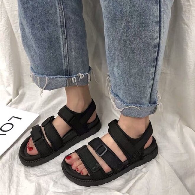 sandal nữ 2019 màu đen