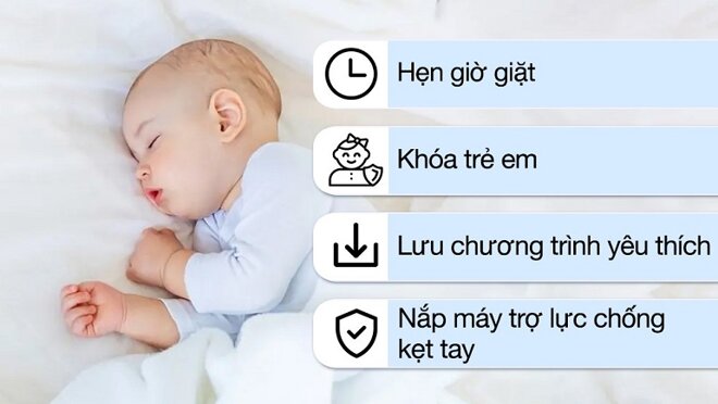 Tiện ích hỗ trợ máy giặt