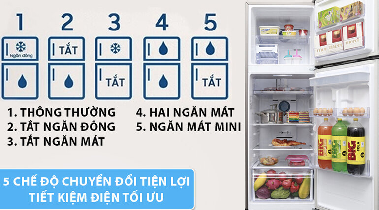 5 chế độ làm lạnh chuyển đổi linh hoạt của tủ lạnh