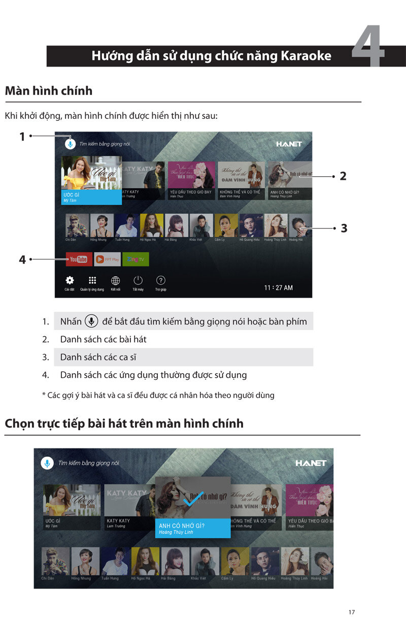 Hướng dẫn cách sử dụng đầu Karaoke Hanet 
