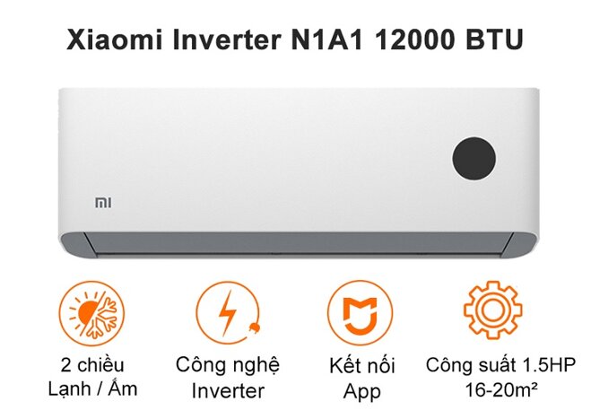 Loạt điều hòa Xiaomi 12000 BTU 2 chiều inverter giá rẻ, lại rất tiết kiệm điện