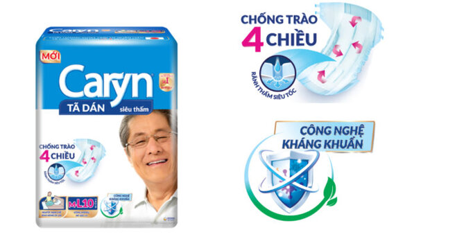 Bỉm Caryn - Giải pháp chăm sóc vệ sinh cho người lớn tuổi