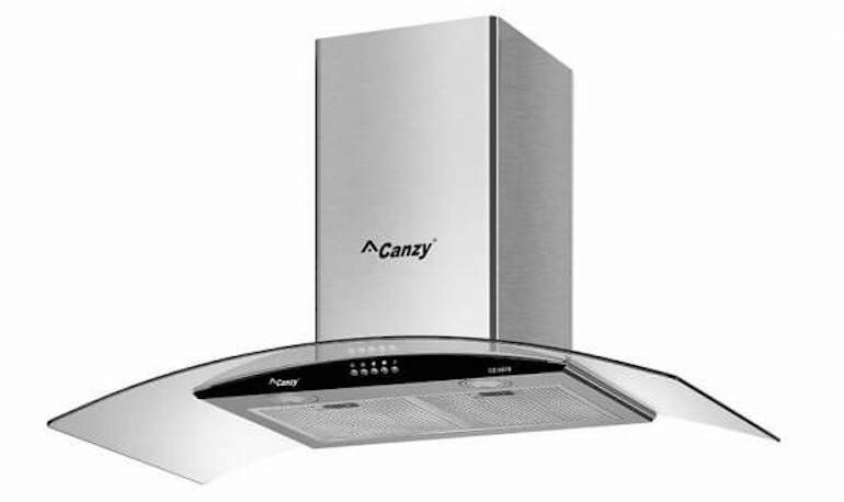 Máy hút mùi Canzy CZ 510/70 với kiểu dáng kính cong cao cấp gắn tường