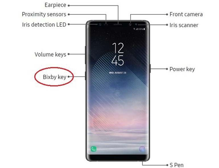 cách bật - khởi động Bixby trên Samsung Galaxy Note 8