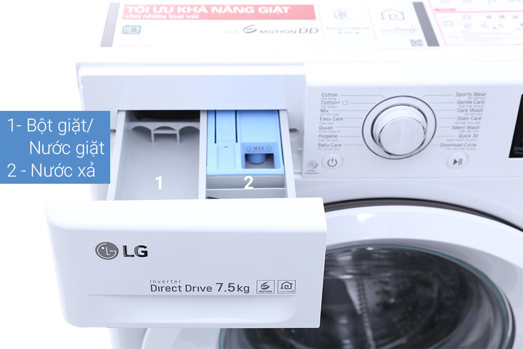 Máy giặt lồng ngang LG FC1475N5W2