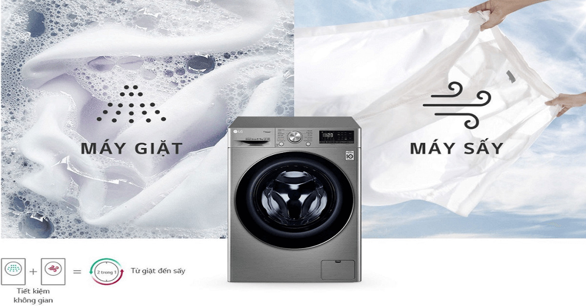chế độ sấy của máy giặt LG 9kg
