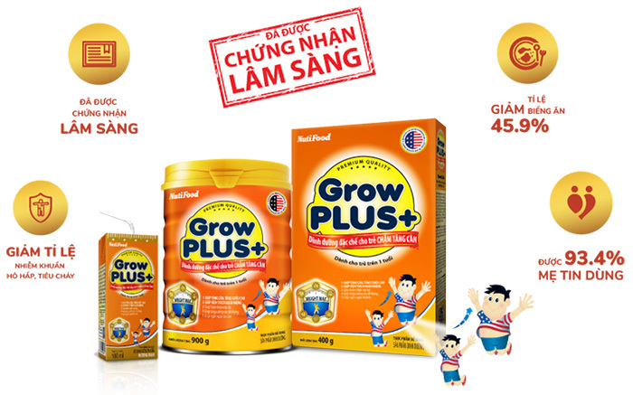 Sữa Grow Plus cam của Nutifood có công dụng gì?