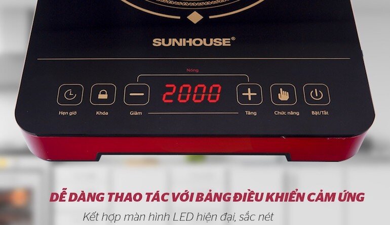 Bếp  hồng ngoại Sunhouse SHD6014 an toàn cho người sử dụng 