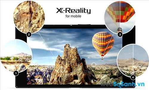 Màn hình của Xperia Z2a hiển thị xuất sắc hơn nhờ sử dụng cộng nghệ X-Reality