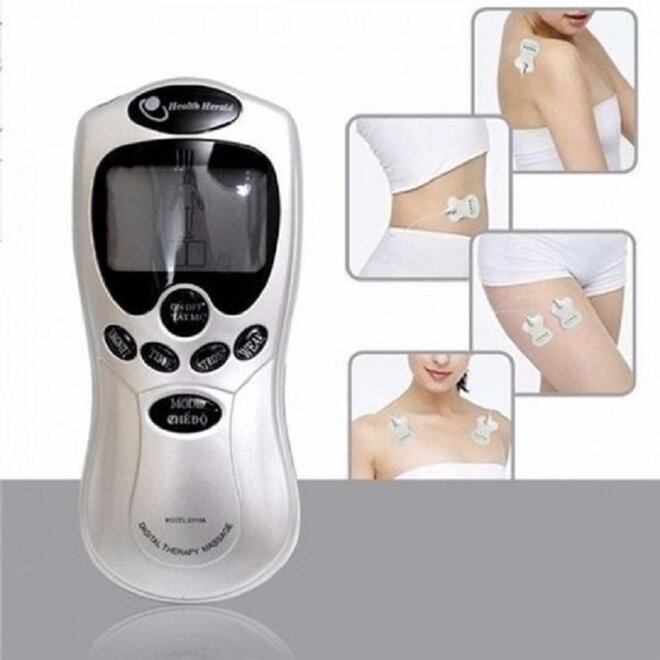 Máy massage xung điện giúp trị liệu nhiều vùng khác nhau trên cơ thể cùng một lúc