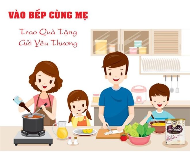 Vào bếp cùng mẹ Vu Lan